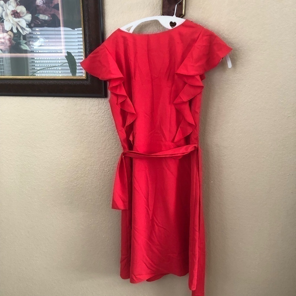 Gianni Bini  Red Ruffle Dress Size 2 - Picture 2 of 4